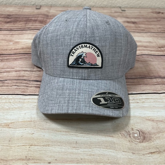 Travis‎ Mathew Golf Baseball Hat Snapback Flex Gray Patch NWOT River Cruise - Picture 1 of 5